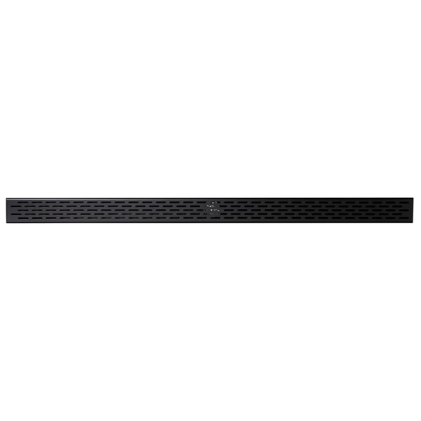 47 Black Matte Stainless Steel Linear Shower Drain With Groove Holes